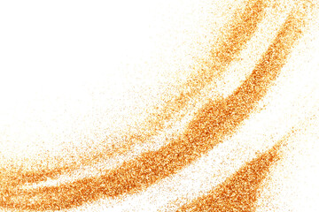 Gold and bronze glitter color confetti dots wave. Abstract glow shine background. Png tranparent.