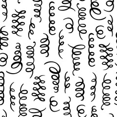 Vector seamless pattern with doodles. Hand drawn design for wallpaper, wrapping, stationery, textile.