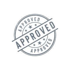 Approved Stamp Grunge Vector Template