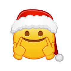 Christmas fake smile face Large size of yellow emoji smile