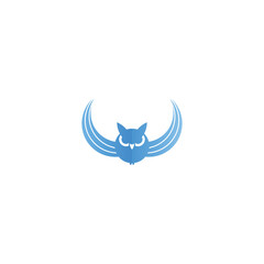 Naklejka na ściany i meble Owl Logo icon shield wing creative Modern Design. Owl logo with leaf icon vector.