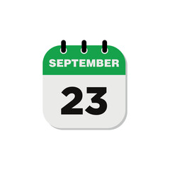 September Calendar Icon Vector Template