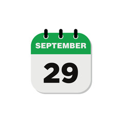 September Calendar Icon Vector Template