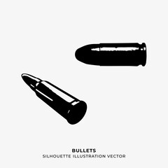 bullets silhouette vector illustration. isolated illustration