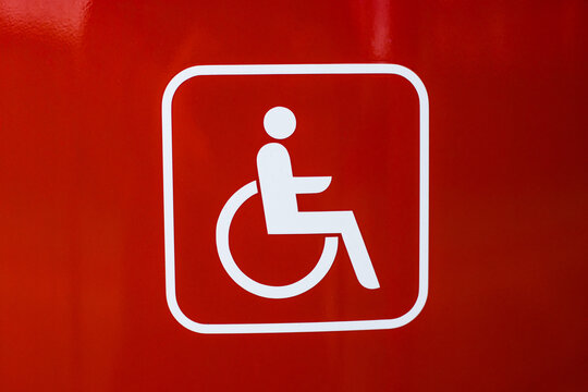 Disabled Icon on red background