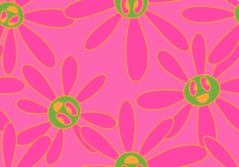 Floral seamless flower pattern for wrapping and linens and fabrics and clothes print and kids and kitchen textiles