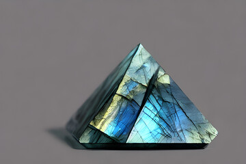 Ai Digital Illustration Labradorite Pyramids