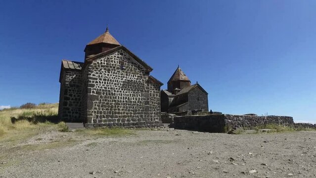 Church by Lake Sevan in Armenia