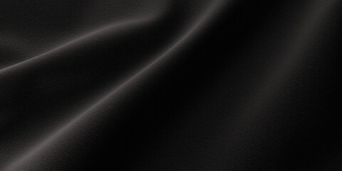 Thick black draped cloth, texile or fabric fashion background frame filling