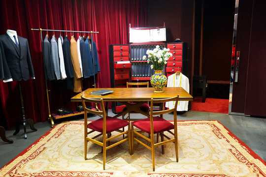 HONG KONG - JANUARY 27, 2016: interior of Dolce & Gabbana store. Dolce & Gabbana is an entry level fashion house founded in 1985 in Legnano by Italian designers Domenico Dolce and Stefano Gabbana.