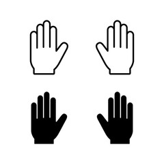 Hand icon vector for web and mobile app. hand sign and symbol. hand gesture