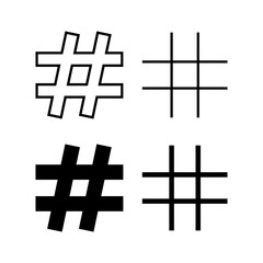 Obraz premium Hashtag icon vector for web and mobile app. hashtag sign and symbol