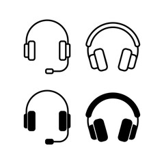 Headphone icon vector for web and mobile app. headphone sign and symbol