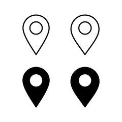 Pin icon vector for web and mobile app. Location sign and symbol. destination icon. map pin