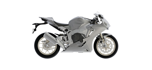 side view super bike, motorcycle for make mockup on empty background © purgatory.art