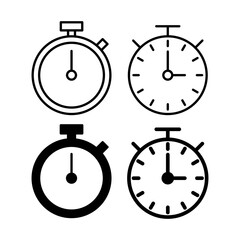 stopwatch icon vector for web and mobile app. Timer sign and symbol. Countdown icon. Period of time