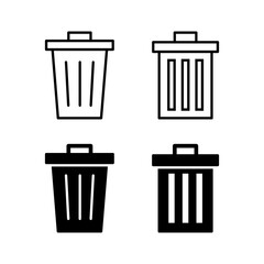 Trash icon vector for web and mobile app. trash can icon. delete sign and symbol.