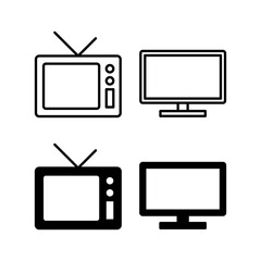 Tv icon vector for web and mobile app. television sign and symbol