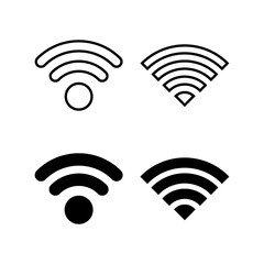Wifi icon vector for web and mobile app. signal sign and symbol. Wireless  icon