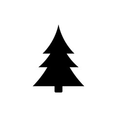 Fototapeta premium Christmas trees silfouette. Xmas simple shapes. Vector new year tree icon.