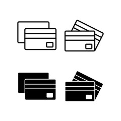 Credit card icon vector for web and mobile app. Credit card payment sign and symbol