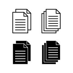 Document icon vector for web and mobile app. Paper sign and symbol. File Icon