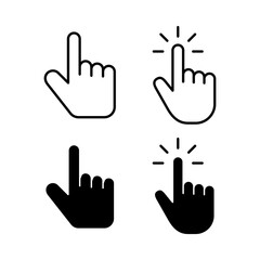 Hand cursor icon vector for web and mobile app. cursor sign and symbol. hand cursor icon clik