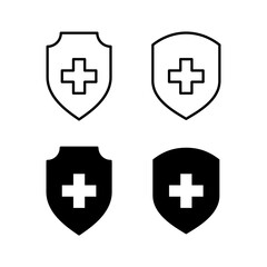 Health insurance icon vector for web and mobile app. Insurance document sign and symbol