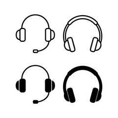 Headphone icon vector for web and mobile app. headphone sign and symbol