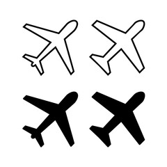 Plane icon vector for web and mobile app. Airplane sign and symbol. Flight transport symbol. Travel sign. aeroplane