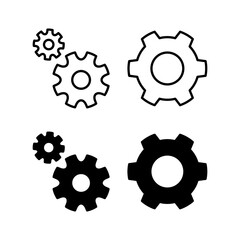 setting Icon vector for web and mobile app. Cog settings sign and symbol. Gear Sign