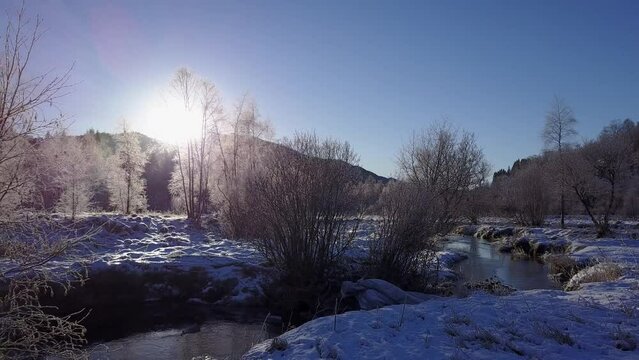 Flight over bird reservation by Kalandsvannet, bergen, Norway