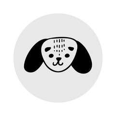 Fototapeta premium Highlight covers. Dog collection. Round icons for social media stories. Vector set