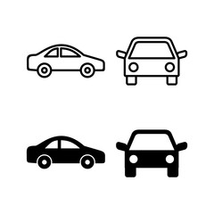 Fototapeta na wymiar Car icon vector for web and mobile app. car sign and symbol. small sedan