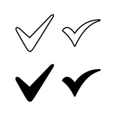 Check mark icon vector for web and mobile app. Tick mark sign and symbol