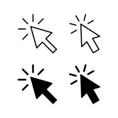 Click icon vector for web and mobile app. pointer arrow sign and symbol. cursor icon