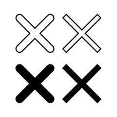 Obraz premium Close icon vector for web and mobile app. Delete sign and symbol. cross sign