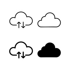 Cloud icon vector for web and mobile app. cloud sign and symbol