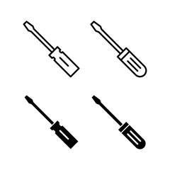 Screwdriver icon vector for web and mobile app. tools sign and symbol