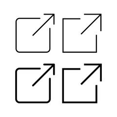 External link icon vector for web and mobile app. link sign and symbol. hyperlink symbol