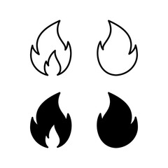 Fire icon vector for web and mobile app. fire sign and symbol