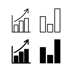 Growing graph Icon vector for web and mobile app. Chart sign and symbol. diagram icon