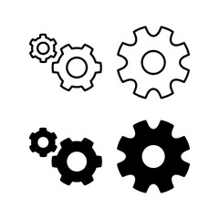 setting Icon vector for web and mobile app. Cog settings sign and symbol. Gear Sign