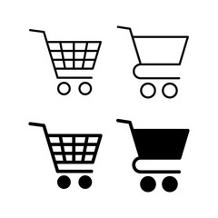 Shopping icon vector for web and mobile app. Shopping cart sign and symbol. Trolley icon