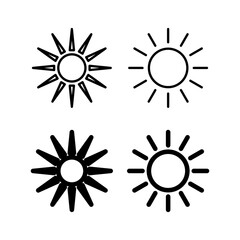 Sun icon vector for web and mobile app. Brightness sign and symbol.