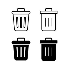 Trash icon vector for web and mobile app. trash can icon. delete sign and symbol.