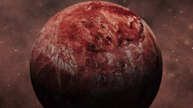 Rotated original 3d Makemake Fictional planet on space galaxy star