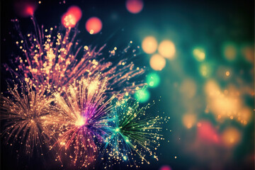 fireworks in the night sky, background color