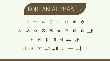 Fotobehang korean letters korean alphabet korean language hangeul © Alison Espino