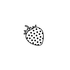 illustration vector graphic of strawberry line art perfect for logos, icons, designs, posters, flyers, advertisements, and drawing books 